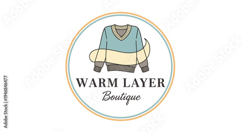 Colorful sweater boutique logo design.