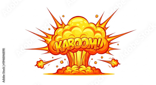 Explosion with Ka Boom text.