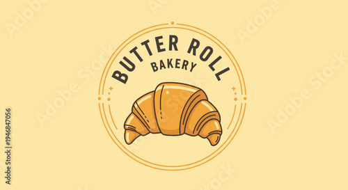 Croissant pastry bakery logo design 2.
