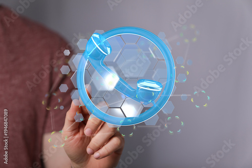 Abstract image of a hand in...