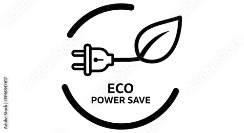 Eco friendly power save concept icon.