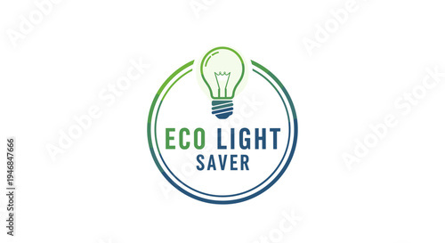 Eco Light Saver Bulb Logo Design.