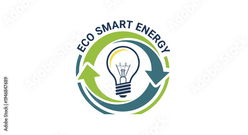 Eco smart energy light bulb logo 1.
