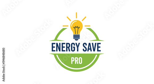 Energy Saving Light Bulb Icon Design.