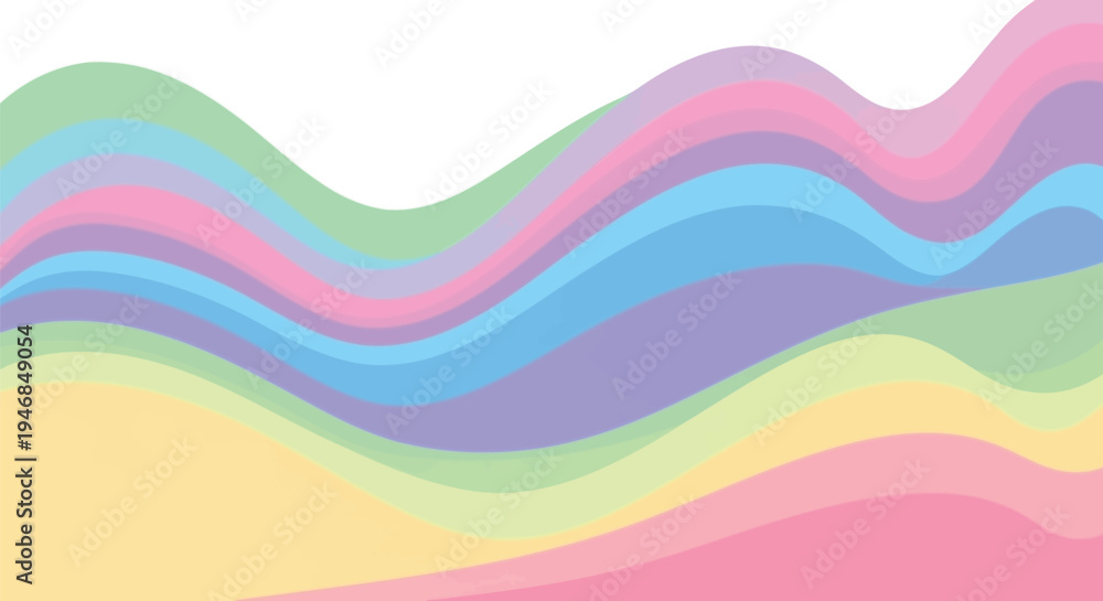 Fototapeta premium Abstract colorful spiral swirl ribbon motion design with flowing curved lines creative background
