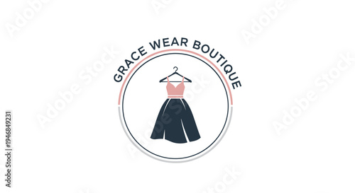 Fashionable skirt and top on hanger.