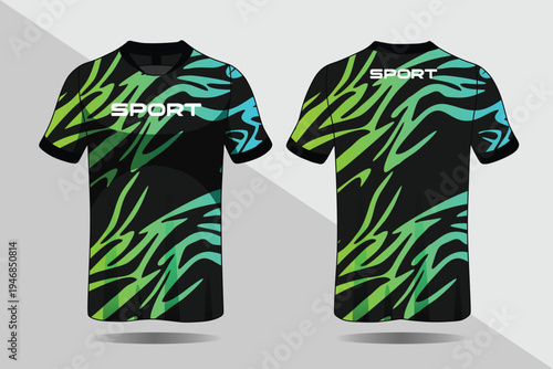 Black sport t shirt design 1.