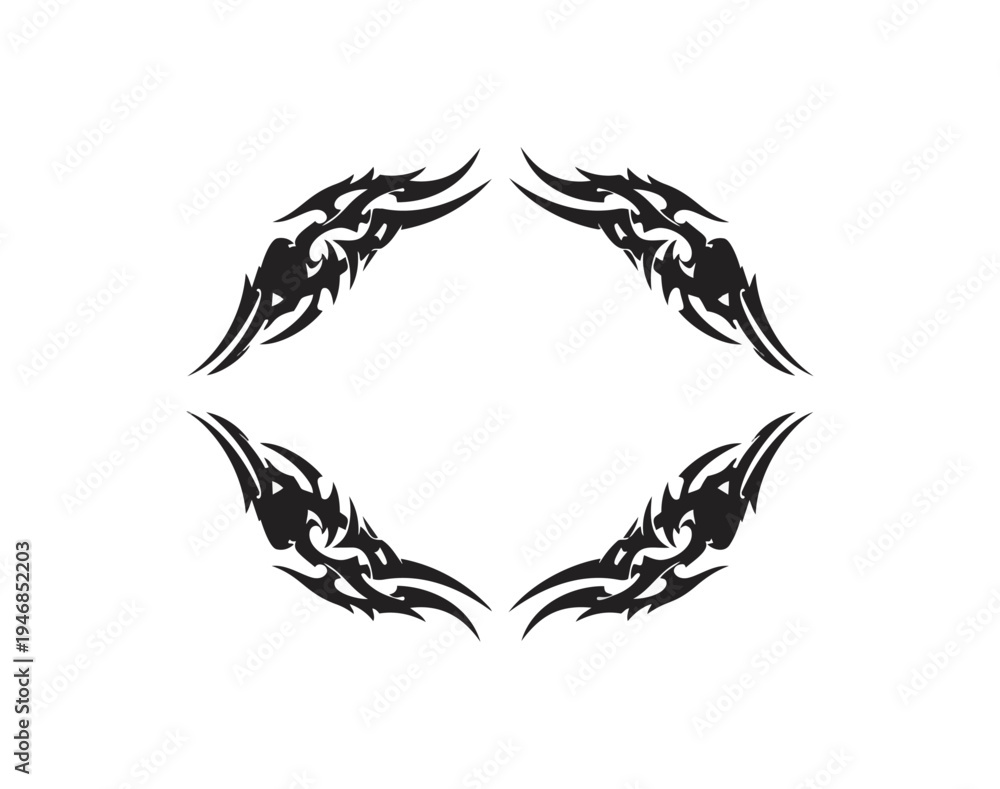 Obraz premium Abstract geometric pattern in dark tones with symmetrical design