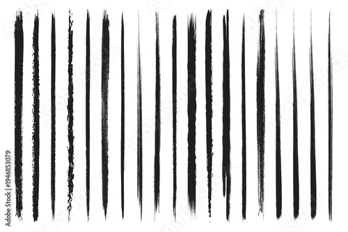 Abstract vertical brush strokes art