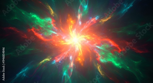 Vibrant Cosmic Explosion of Colorful Lights
