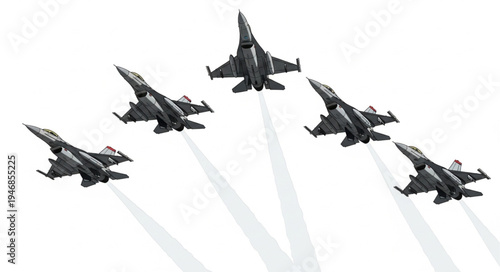 Fighter Jets Flying Formation.