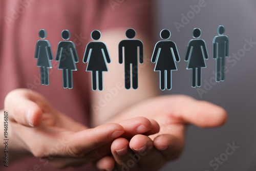 Abstract depiction of peopl...