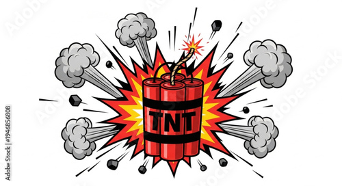 Explosive TNT Dynamite Barrel.