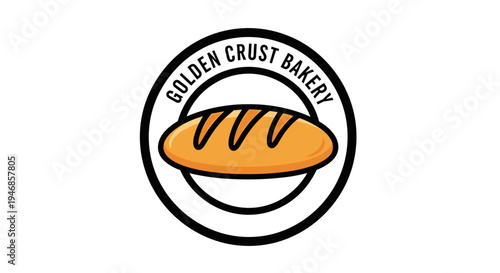 Golden crust bakery bread logo.
