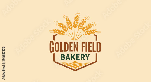 Golden Field Bakery Logo Design.