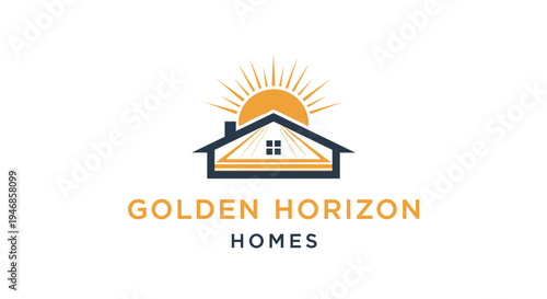 Golden Horizon Homes Logo Design.