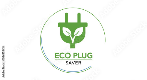 Green eco friendly power plug saver.