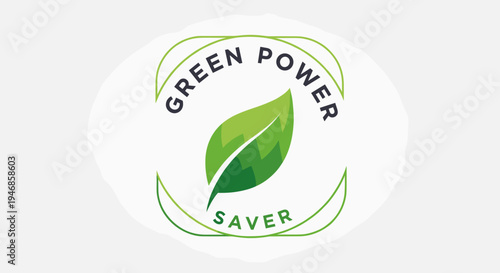 Green leaf eco friendly logo symbol.