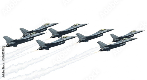 Formation of Military Fighter Jets.