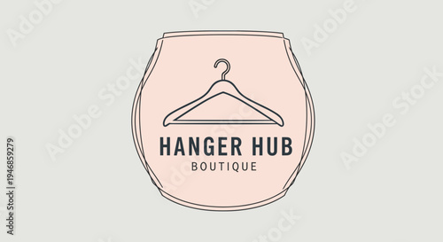 Hanger Hub Boutique Clothing Store Logo.