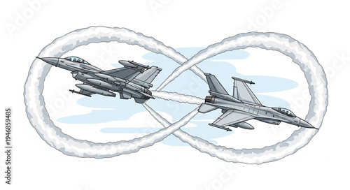 Fighter Jets in Infinity Loop.