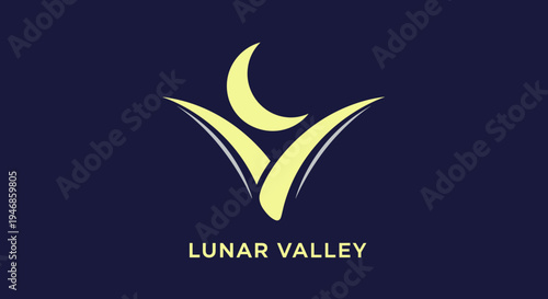 Lunar Valley logo with crescent moon.