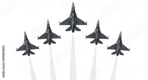 Fighter Jets Military Aircraft Formation.