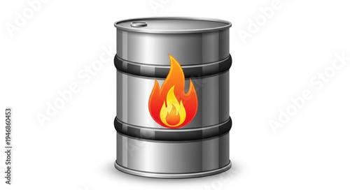 Flammable Liquid Metal Barrel Drum.