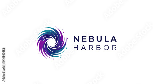 Nebula Harbor colorful swirl logo.