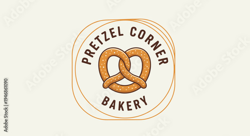 Pretzel logo with twisted bread.