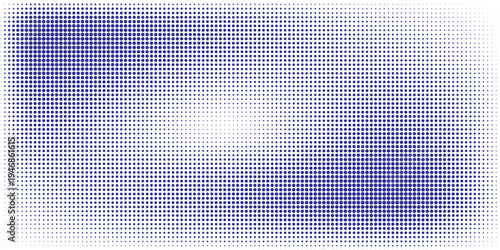 Abstract dark blue halftone dots background with dynamic circular gradient pattern for pop art and comic design. vector illustration