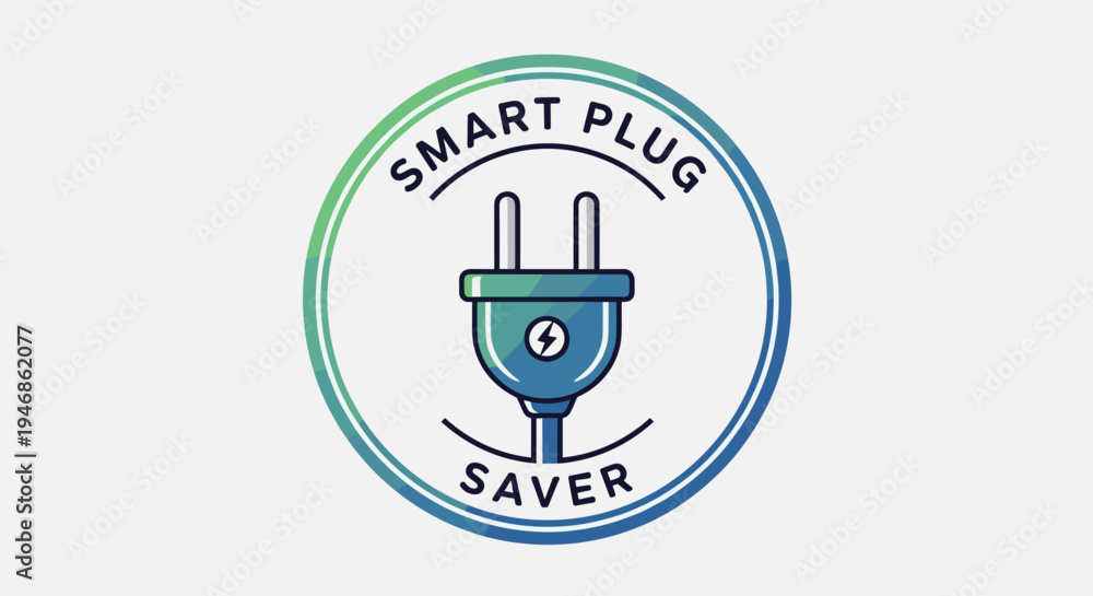 Fototapeta premium Smart plug with energy saving technology.