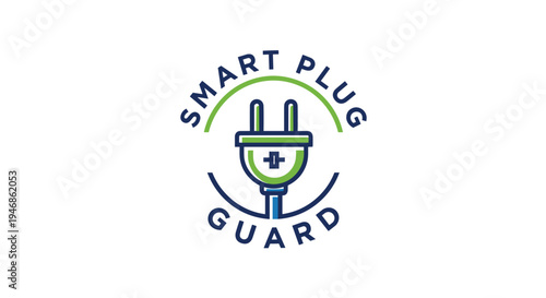 Smart plug guard device logo icon.