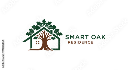 Smart Oak Residence Logo Design.