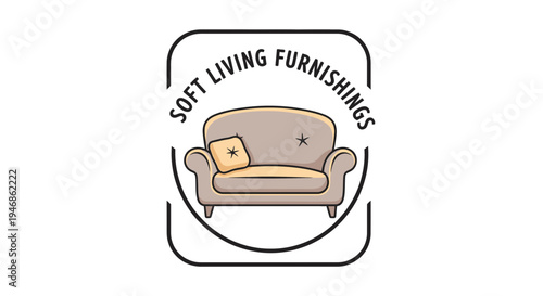 Sofa with pillow and armrests.