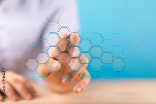 Photos Hand touching a network interface