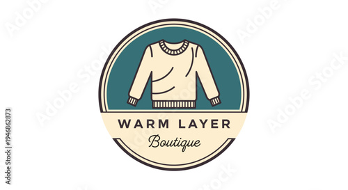 Sweater in boutique logo design.