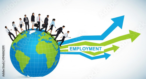 Global Employment Growth Concept.