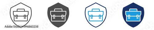 job security icon set with multi concept