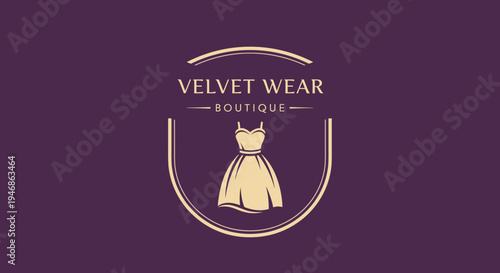 Velvet Wear Boutique Fashion Logo Design 1.