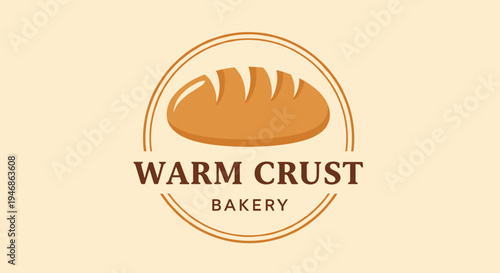 Warm Crust Bakery Logo Design.