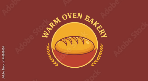 Warm Oven Bakery Bread Logo Design.