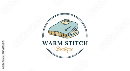 Warm Stitch Boutique logo design.