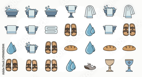 Bath Towels, Slippers, and Accessories in a Calm Environment