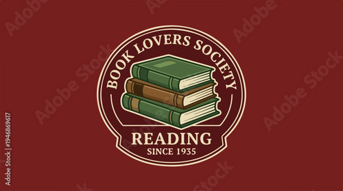 Book Lovers Society Emblem - Celebrating Reading and Literature.
