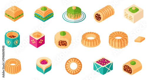 Variety of sushi and maki rolls.