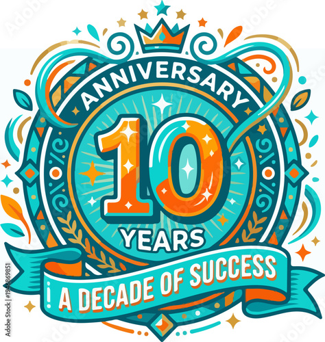 Celebrating a Decade of Success - The 10th Anniversary Emblem.