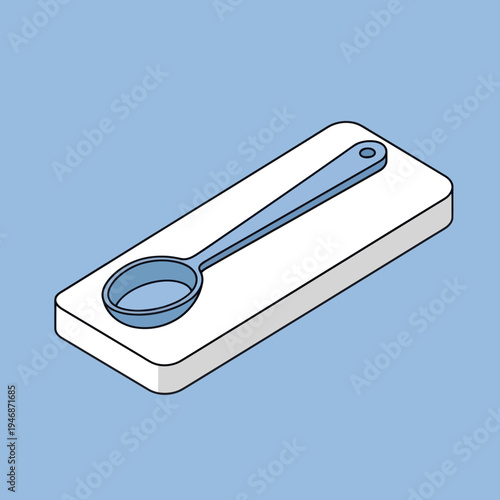 Magnifying Glass on White Rectangular Tray.