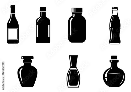 set of bottles