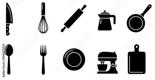 set of kitchen tools
